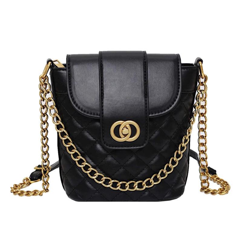 VreyMe PU Leather Bucket Bag Women Crossbody Pack Small