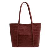 LEFTSIDE Large PU Leather Shoulder Bag for Women Winter Handbags Purses