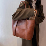 LEFTSIDE Large PU Leather Shoulder Bag for Women Winter Handbags Purses