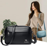 Split Leather Women Shoulder Bag Solid Handbag Mobile Phone Purse