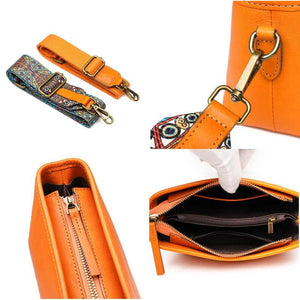 Women's Leather Messenger Bag Tote Handbag