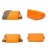 Women's Leather Messenger Bag Tote Handbag