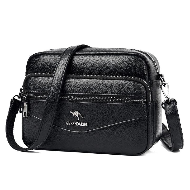 Split Leather Shoulder Bag Women Ladies Crossody