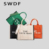 Letter Graffiti Tote Canvas Handbag Shoulder Crossbody Bag