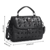 Soft Sheep Leather Tote Bag Skull Messenger Bag