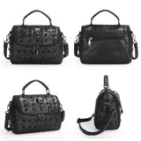 Soft Sheep Leather Tote Bag Skull Messenger Bag