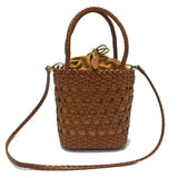 Cowhide Woven Shoulder Bag Hollow Casual Shopping Bag