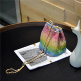 Women's Diamond Shoulder Bag Colored Chain Evening Handbag