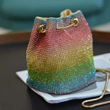 Women's Diamond Shoulder Bag Colored Chain Evening Handbag