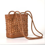 Women's Hollow Crossbody Bag, Spring Leather Handbag