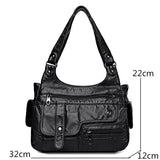 Soft Leather Women's Shoulder Bags Multi-Layer Crossbody Bag
