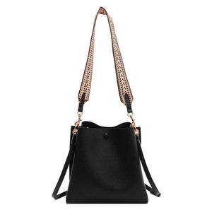 Spring Women's PU Leather Crossbody Bag with Double Shoulder Straps