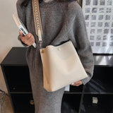 Spring Women's PU Leather Crossbody Bag with Double Shoulder Straps