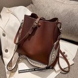 Spring Women's PU Leather Crossbody Bag with Double Shoulder Straps