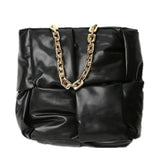 Thick Chain Sponge Fabric Shoulder Bag Women Tote Bag Autumn Large Capacity Bags