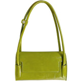 Green Leather Shoulder Bag Vintage Female Handbag