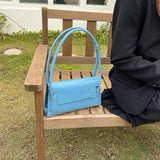 Green Leather Shoulder Bag Vintage Female Handbag