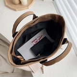Casual Canvas Tote Chains Women Handbags Lady Shoulder Bags