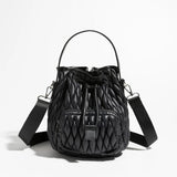 Nylon Quilted Buckets Bag Padded Women Handbags Down Cotton Shoulder Crossbody B