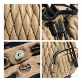 Nylon Quilted Buckets Bag Padded Women Handbags Down Cotton Shoulder Crossbody B