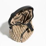 Nylon Quilted Buckets Bag Padded Women Handbags Down Cotton Shoulder Crossbody B