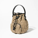 Nylon Quilted Buckets Bag Padded Women Handbags Down Cotton Shoulder Crossbody B