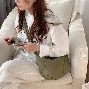 Vintage Canvas Armpit Messenger Bag for Women