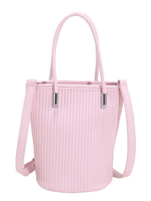 Pu Leather Crossbody Shoulder Bag Small Bucket Women's Handbag