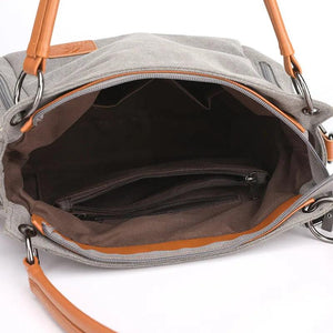 Cross-Slung Canvas Shoulder Bag for Students and Ladies
