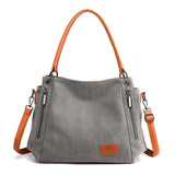 Cross-Slung Canvas Shoulder Bag for Students and Ladies