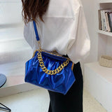 Women Shoulder Bag Tote PU Leather Crossbody Bag Small Thick Chain