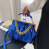 Women Shoulder Bag Tote PU Leather Crossbody Bag Small Thick Chain