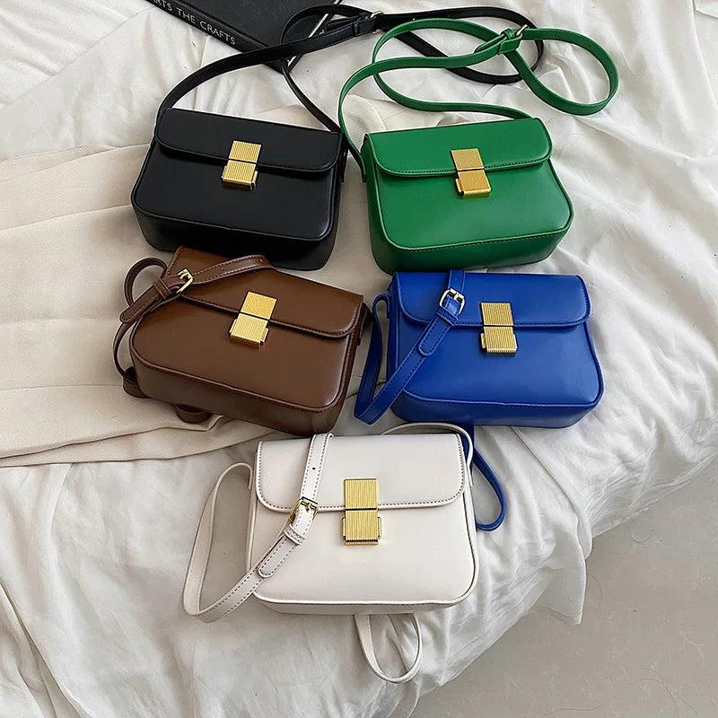 Small Flap Crossbody Bag Women PU Leather Shoulder Handbag Purses