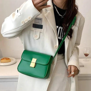 Small Flap Crossbody Bag Women PU Leather Shoulder Handbag Purses