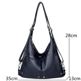 Soft Leather Handbag Vintage Shoulder Tote Shopper Bag Ladies Large
