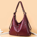 Soft Leather Handbag Vintage Shoulder Tote Shopper Bag Ladies Large