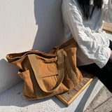 Large Capacity Shoulder Bag Women Canvas Tote Bag