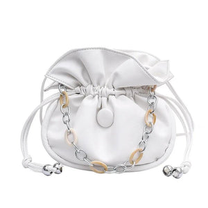 Women Bucket Bag Pu Leather Handbag Drawstring Lady Shoulder Messenger Bags