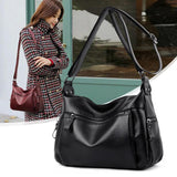 Vintage Leather Messenger Bag Crossbody Women Shoulder Bag