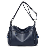 Vintage Leather Messenger Bag Crossbody Women Shoulder Bag