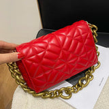 Green Chain Shoulder Bag Purses Handbag Armpit Bags