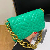 Green Chain Shoulder Bag Purses Handbag Armpit Bags