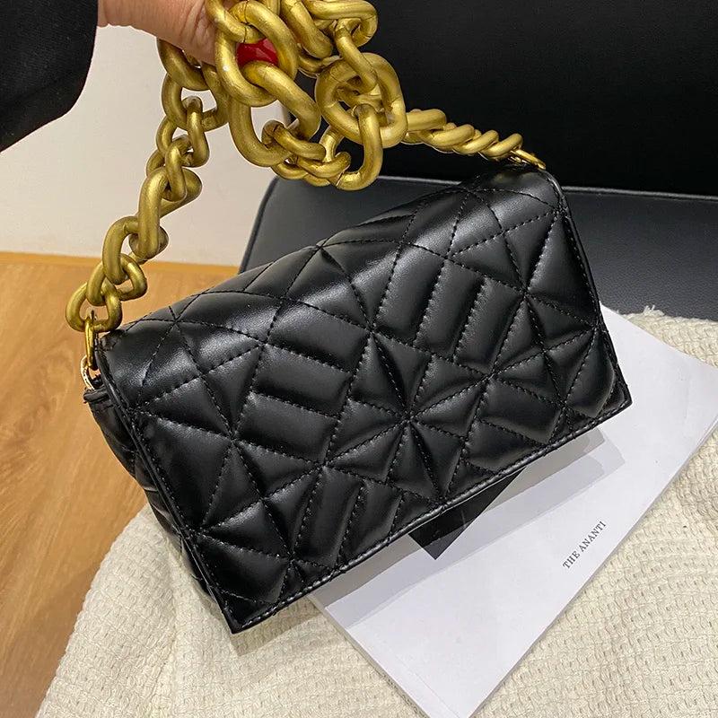 Green Chain Shoulder Bag Purses Handbag Armpit Bags
