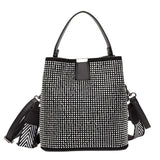 Diamond Women's Shoulder Bag Bucket Large Capacity Crossbody Bag Handbag