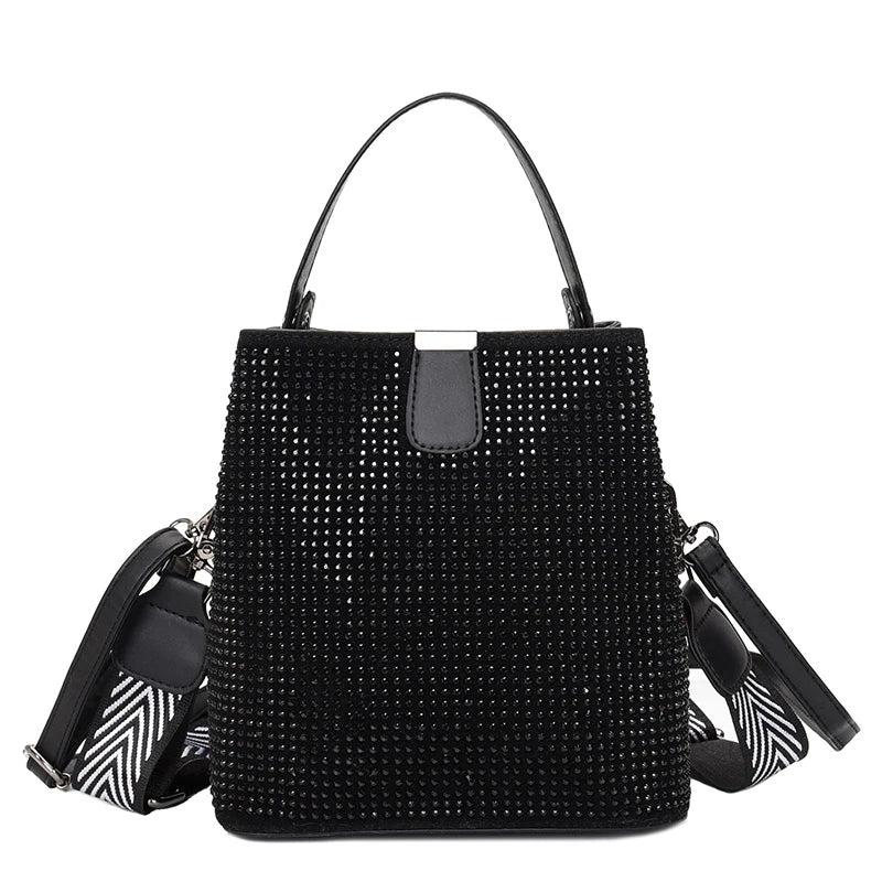 Diamond Women's Shoulder Bag Bucket Large Capacity Crossbody Bag Handbag