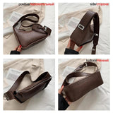Soft Leather Shoulder Bag for Women Zip Crossbody
