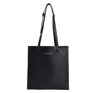 Soft Pu Leather Women's Shopper Tote Bag Solid Big Capacity Female Handbag