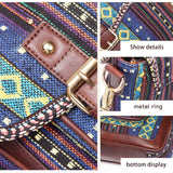 Bohemian Style Shoulder Bag High Satchel Strip Patchwork Handbags