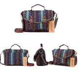 Bohemian Style Shoulder Bag High Satchel Strip Patchwork Handbags