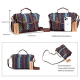 Bohemian Style Shoulder Bag High Satchel Strip Patchwork Handbags